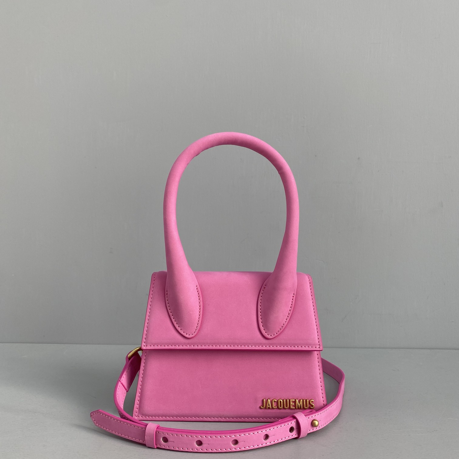 JACQUEMUS SMALL Le Chiquito Leather Pink 213BA02 18 x 15.5 x 8 cm