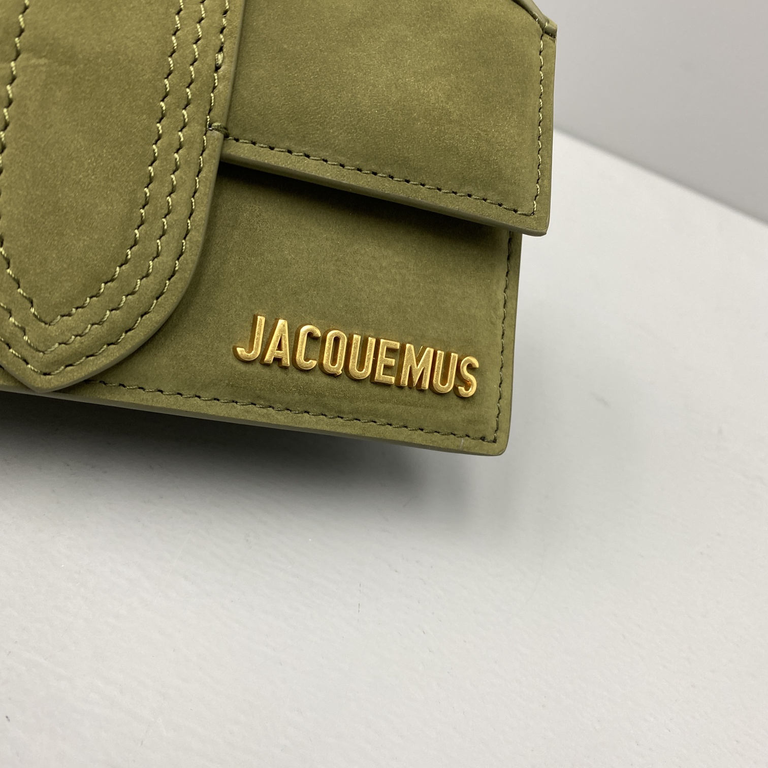 JACQUEMUS SMALL Le Bambino Velvet Green 213BA06 18 x 6 x 7 cm
