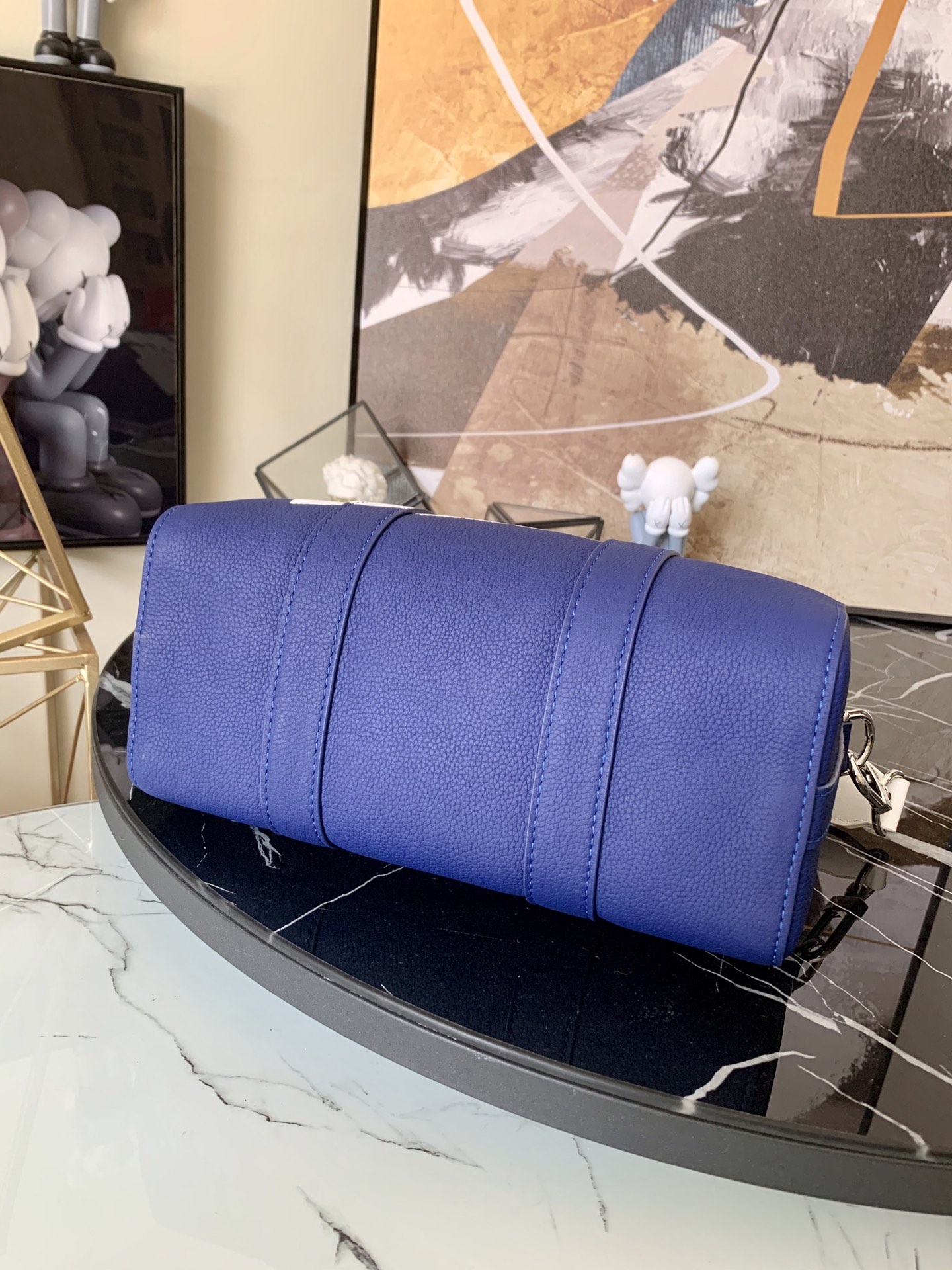 l0vis Vvtt0n city keepall graphic leather blue m58747 27 x 17 x 13 cm