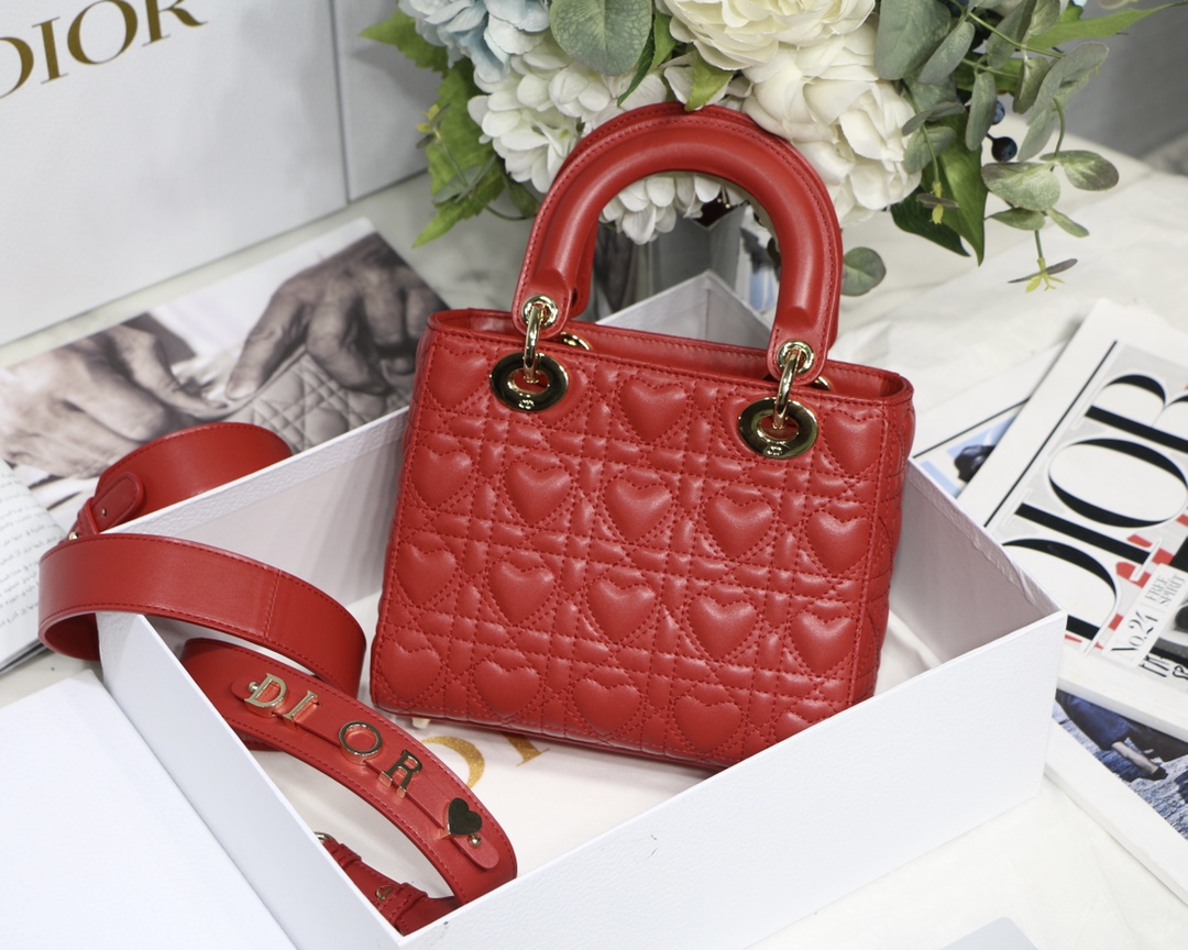 D10r small lady bag cherry red m0531 20cm
