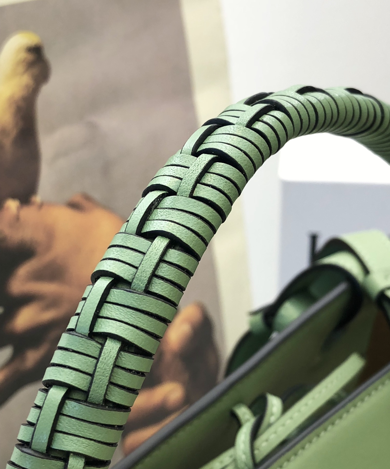 L0ew* small anagram tote classic calfskin mint a717s72x02 29 x 14 x 25 cm