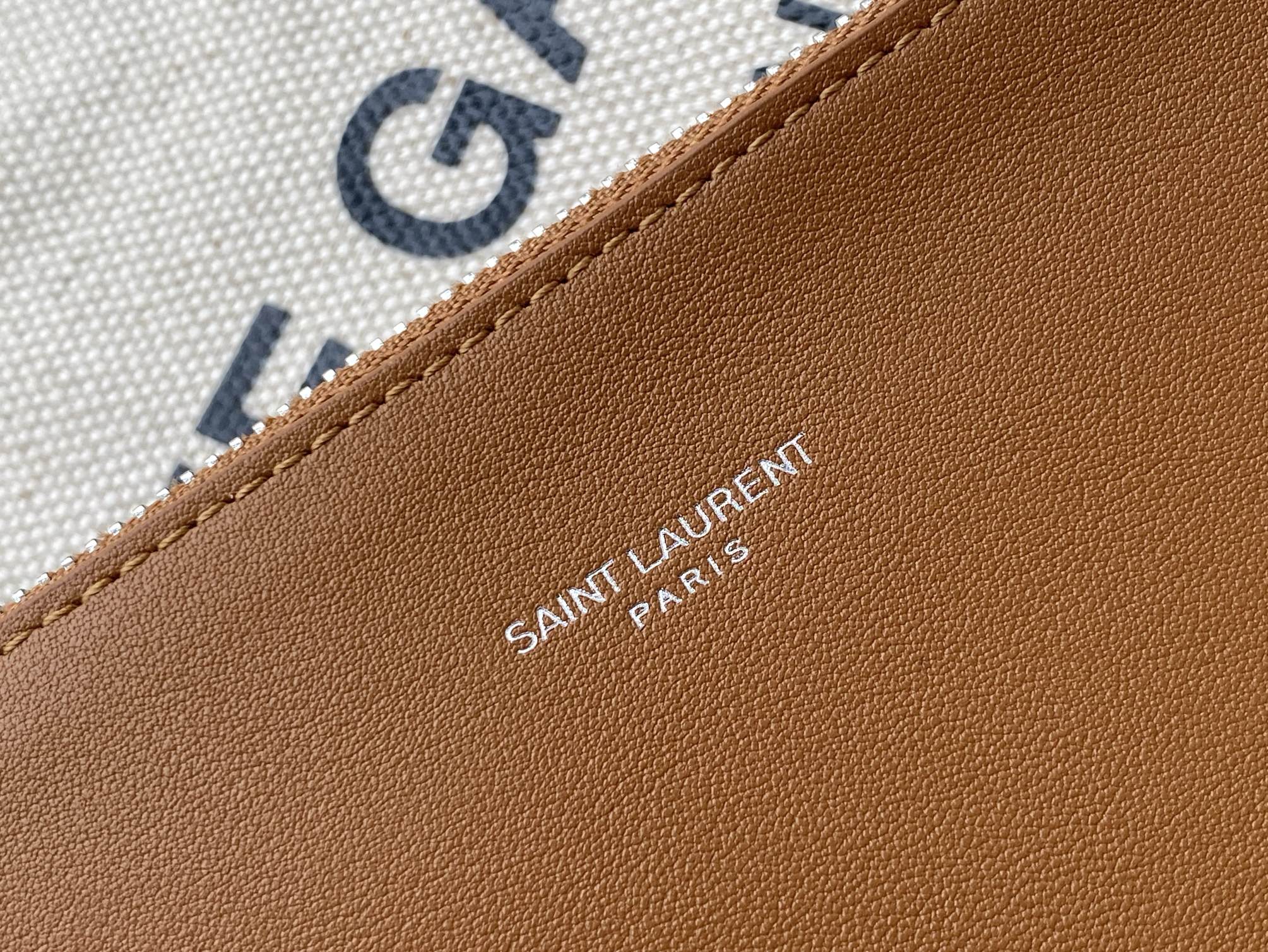 Y51 rive gauche bucket bag linen natural 669299 20 x 30 x 28.5 cm