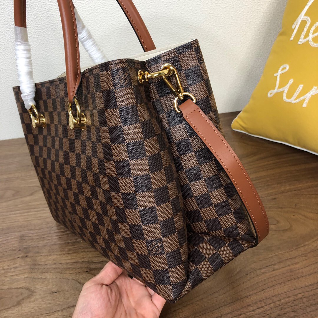 l0vis Vvtt0n lv riverside damier ebene canvas white n40050 36 x 25 x 15 cm