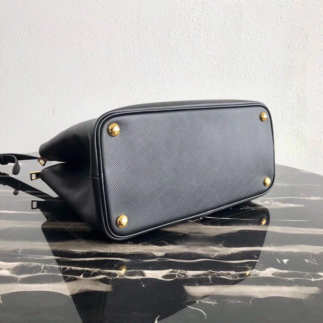 Pra*a medium galleria saffiano black 1ba232 31 × 22.5 × 13.5 cm