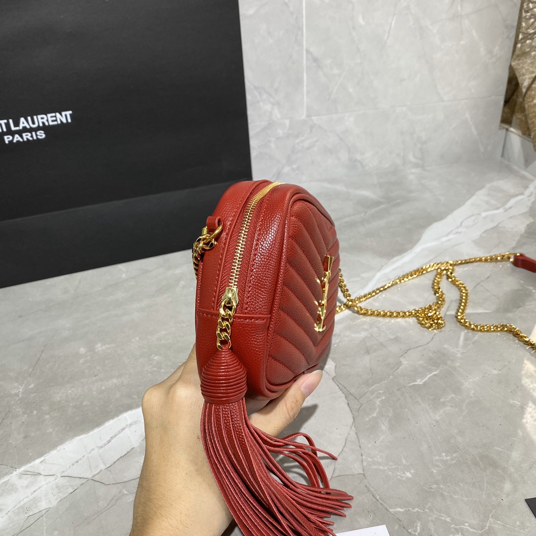 Y51 mini lou camera shoulder bag red 585040 18 × 10 × 5 cm