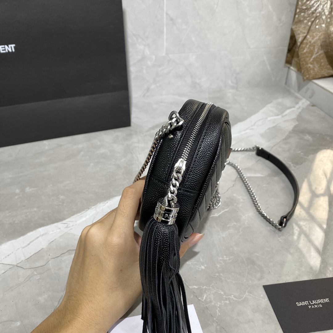 Y51 mini lou camera shoulder bag silver metal 585040 18 × 10 × 5 cm