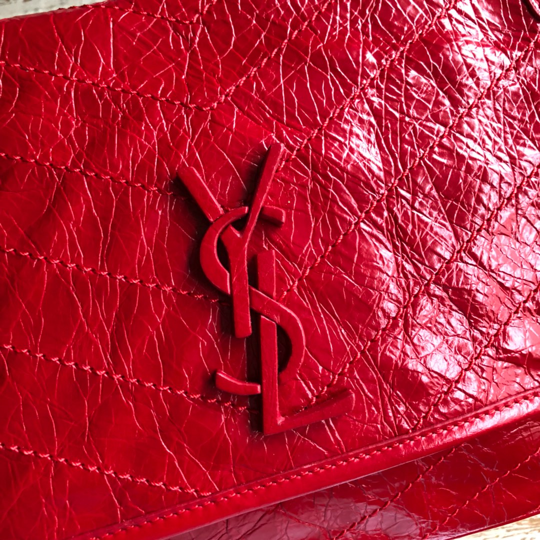 Y51 niki medium crinkled vintage leather red 4988940 28 x 20 x 8 cm