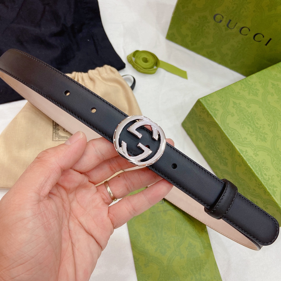 Gvc*1 Gvc*1ssima leather waist belt metal buckle