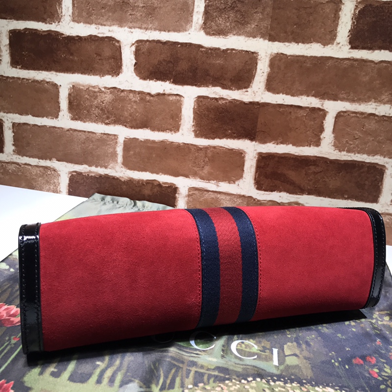 Gvc*1 medium ophidia gg shoulder bag in velvet red 503876 32.5 x 20 x 10 cm