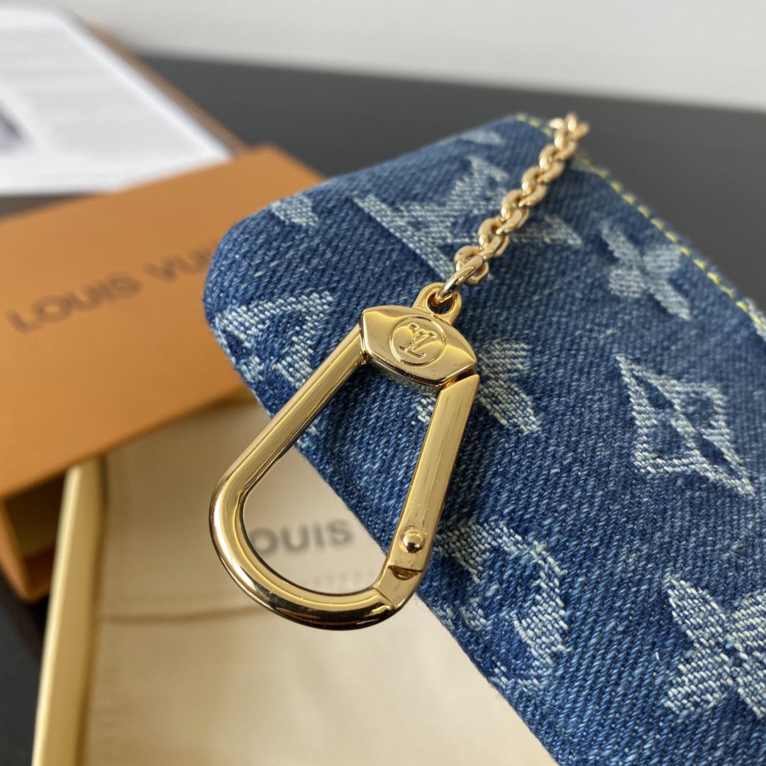 l0vis Vvtt0n key pouch denim n62659 11.5 x 6.5cm
