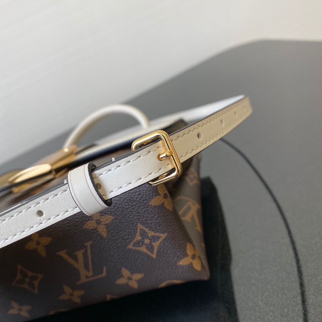 l0vis Vvtt0n locky bb bag monogram canvas white m44080 20 x 16 x 7.5 cm