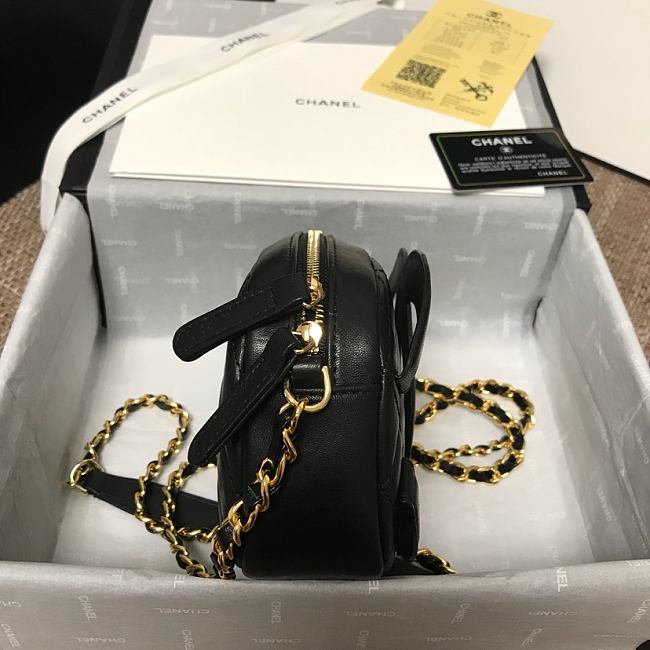 Ch**el cc timeless camera bag black as1757 13 x 20 x 5 cm