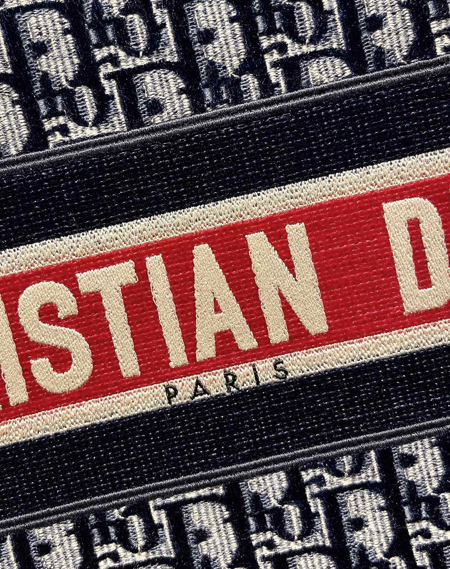 D10r large book tote black/red oblique m1286 41.5 cm