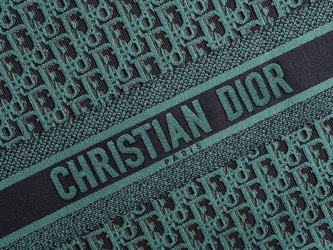 D10r book tote green oblique embroidery 41cm