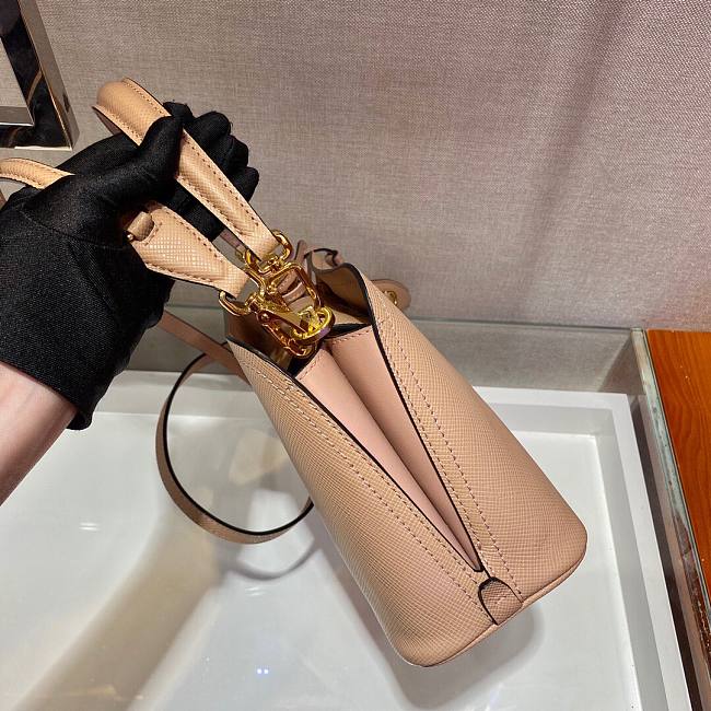 Pra*a matinée micro saffiano leather bag beige 1ba286 21 x 16.5 x 9.5 cm