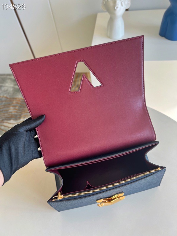 l0vis Vvtt0n twist one handle mm taurillon leather blue marine m57090 29 x 21 x 12 cm