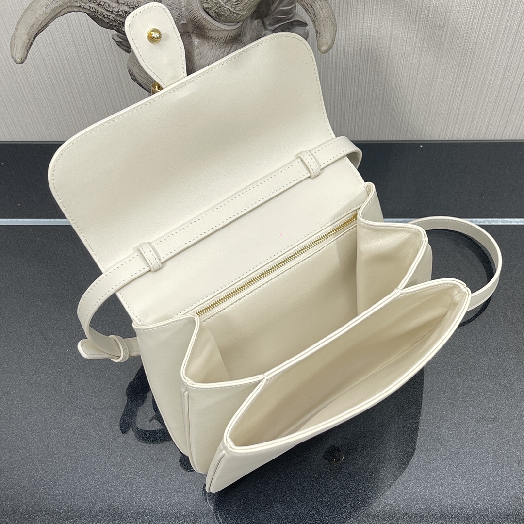 Ce1i*e medium tabou smooth leather white 196583dk1 22 x 16 x 7 cm