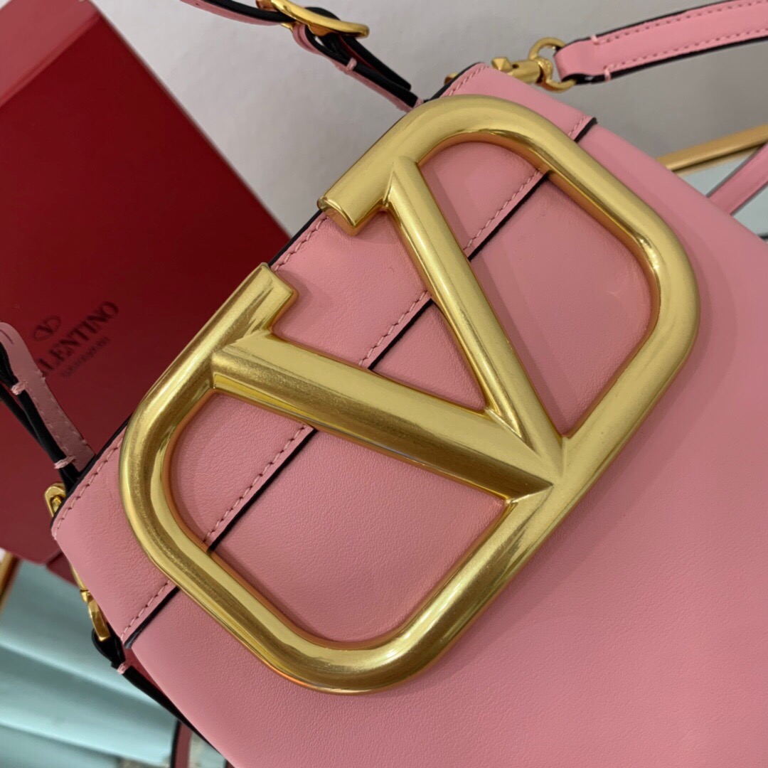 Va1e*ntin0 s*pervee leather handbag pink ww2b0j74zxl 20 x 19 x 12 cm