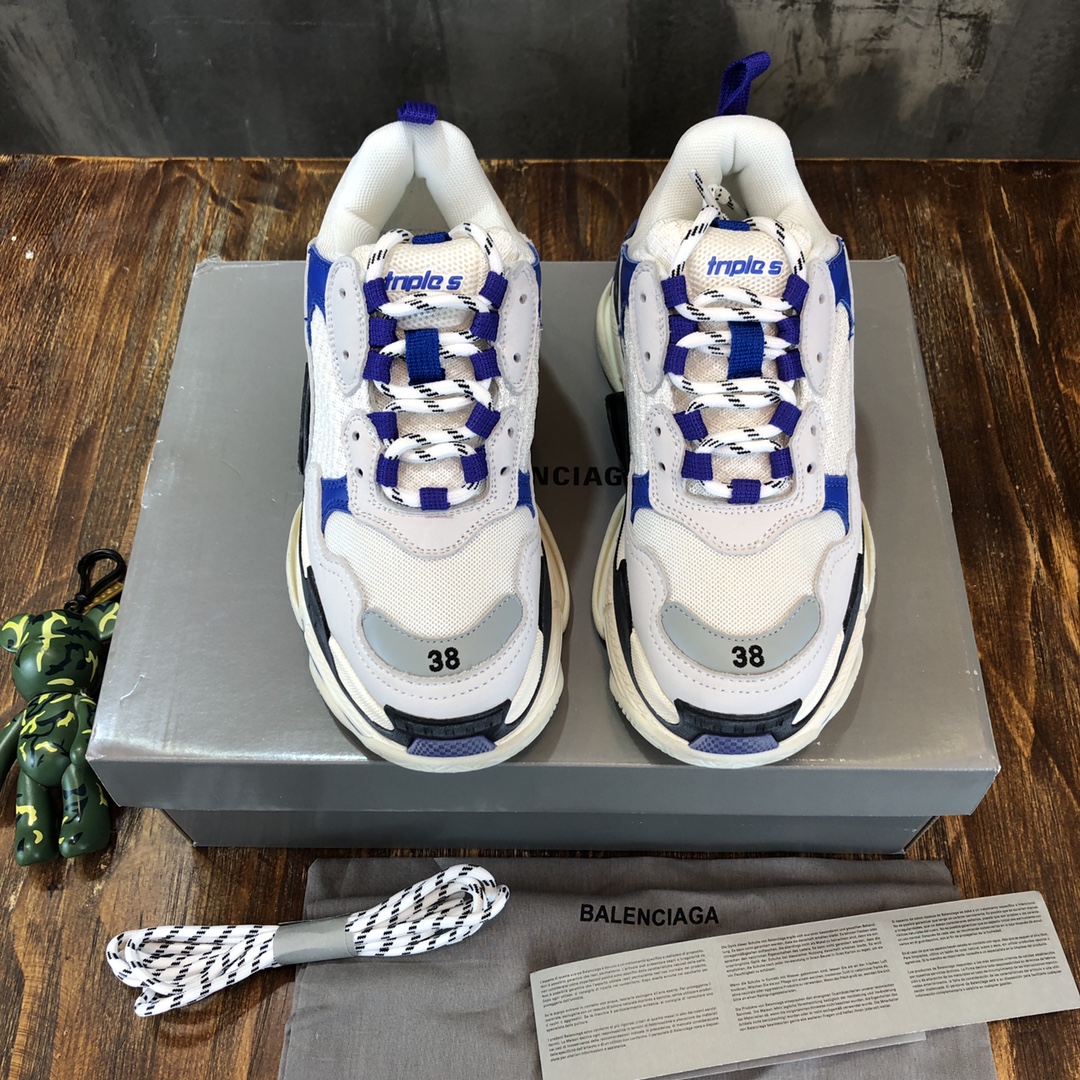 Ba1en*iaga triplpe s clear sole white/navy