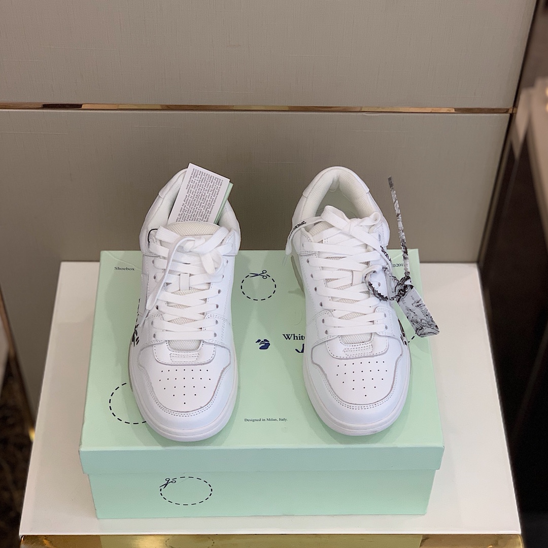 Off White Low Top Sneakers White