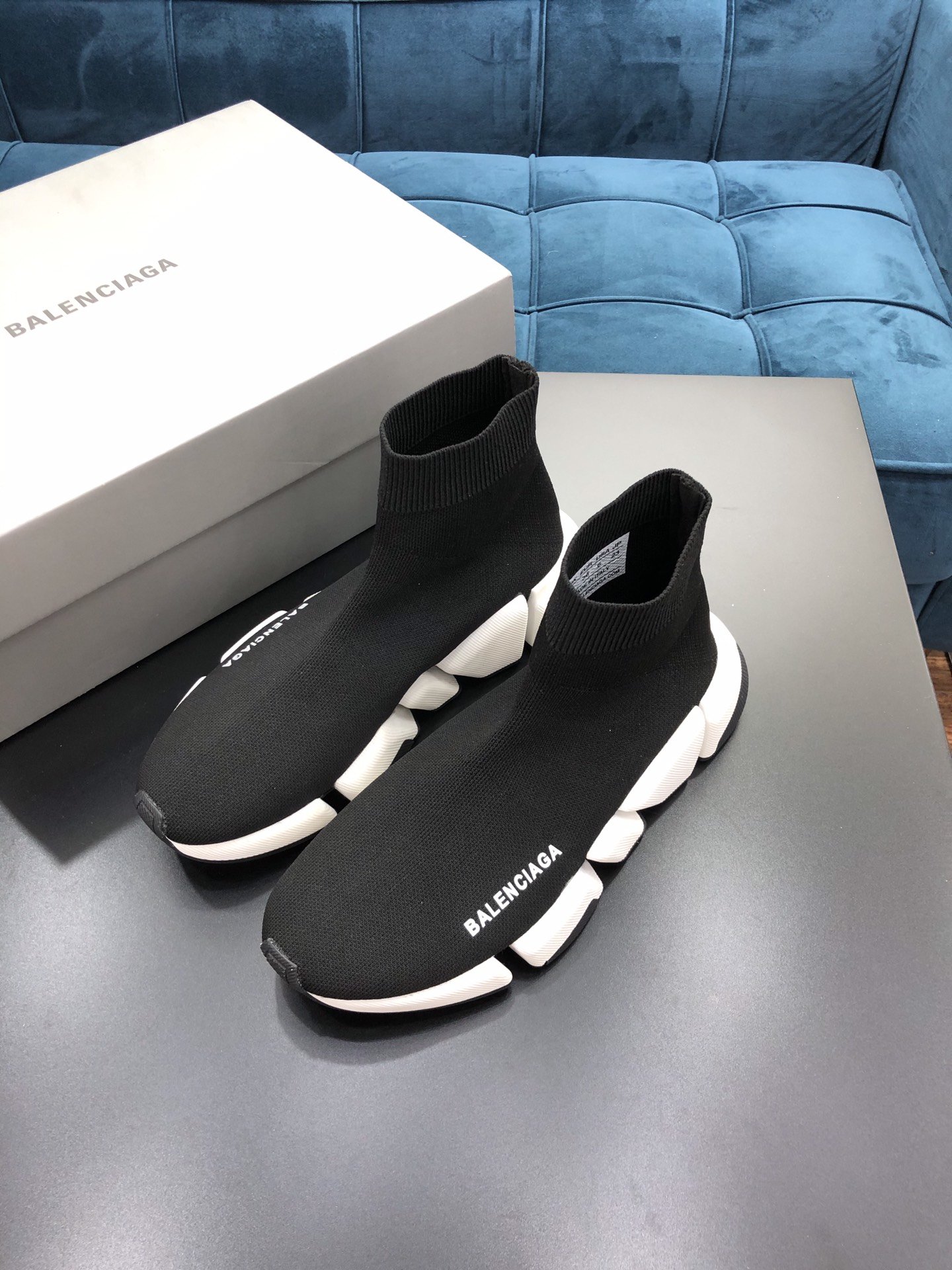 Ba1en*iaga speed 2.0 sneakers 617239 black/white