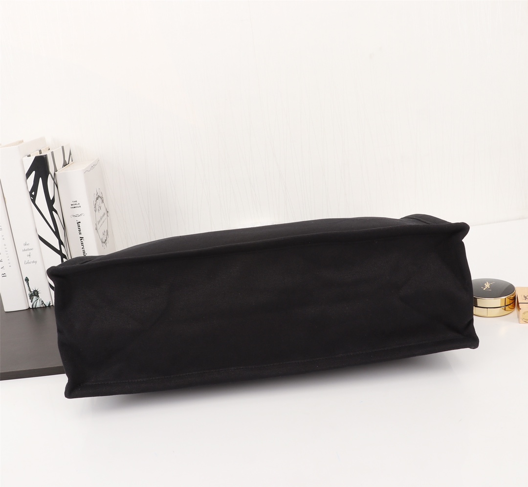 Y51 rive gauche tote bag in linen and leather black 4992909 48 x 36 x 16 cm