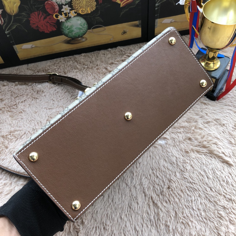 Gvc*1 padlock small top handle bag gg svp*me leather black 453188 28 x 19 x 11 cm