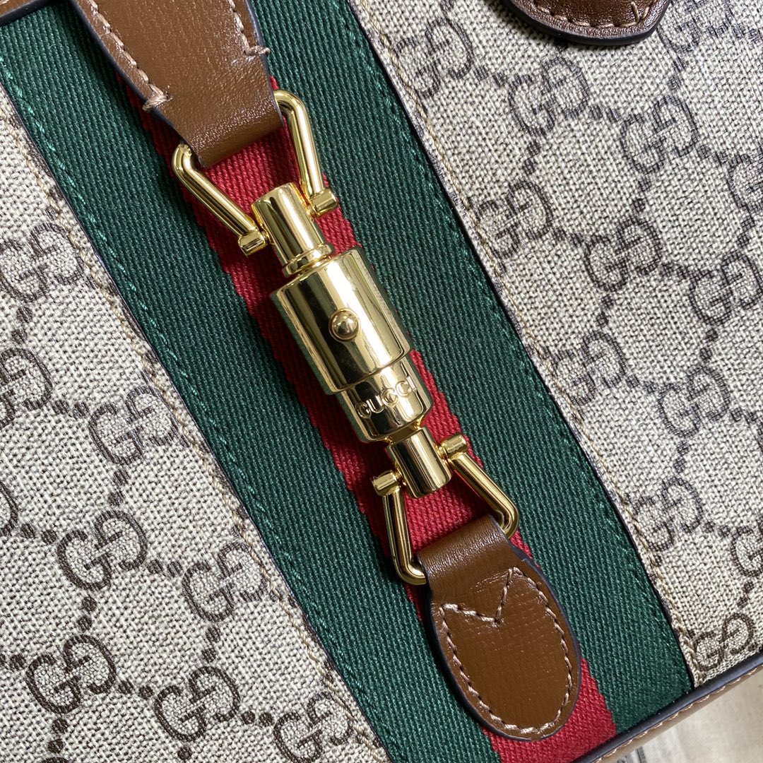 Gvc*1 jackie 1961 medium tote bag gg canvas 649016 30 x 24 x 12 cm