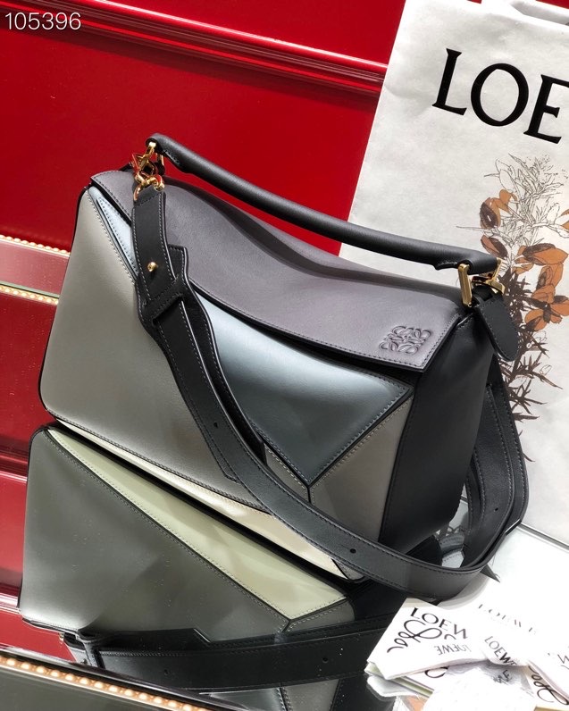 L0ew* puzzle grey color blocking 29cm