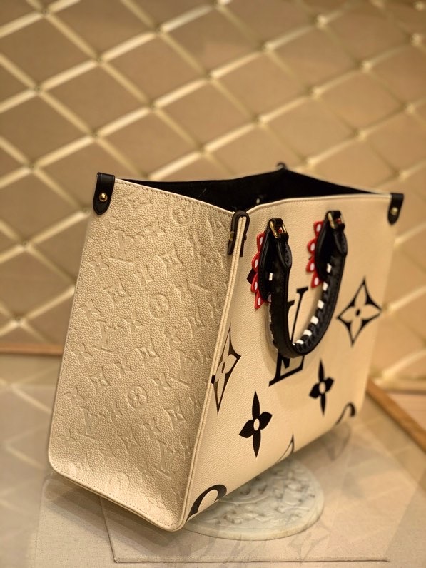 lv top original New m45374m onthgo MM white bag 35cm