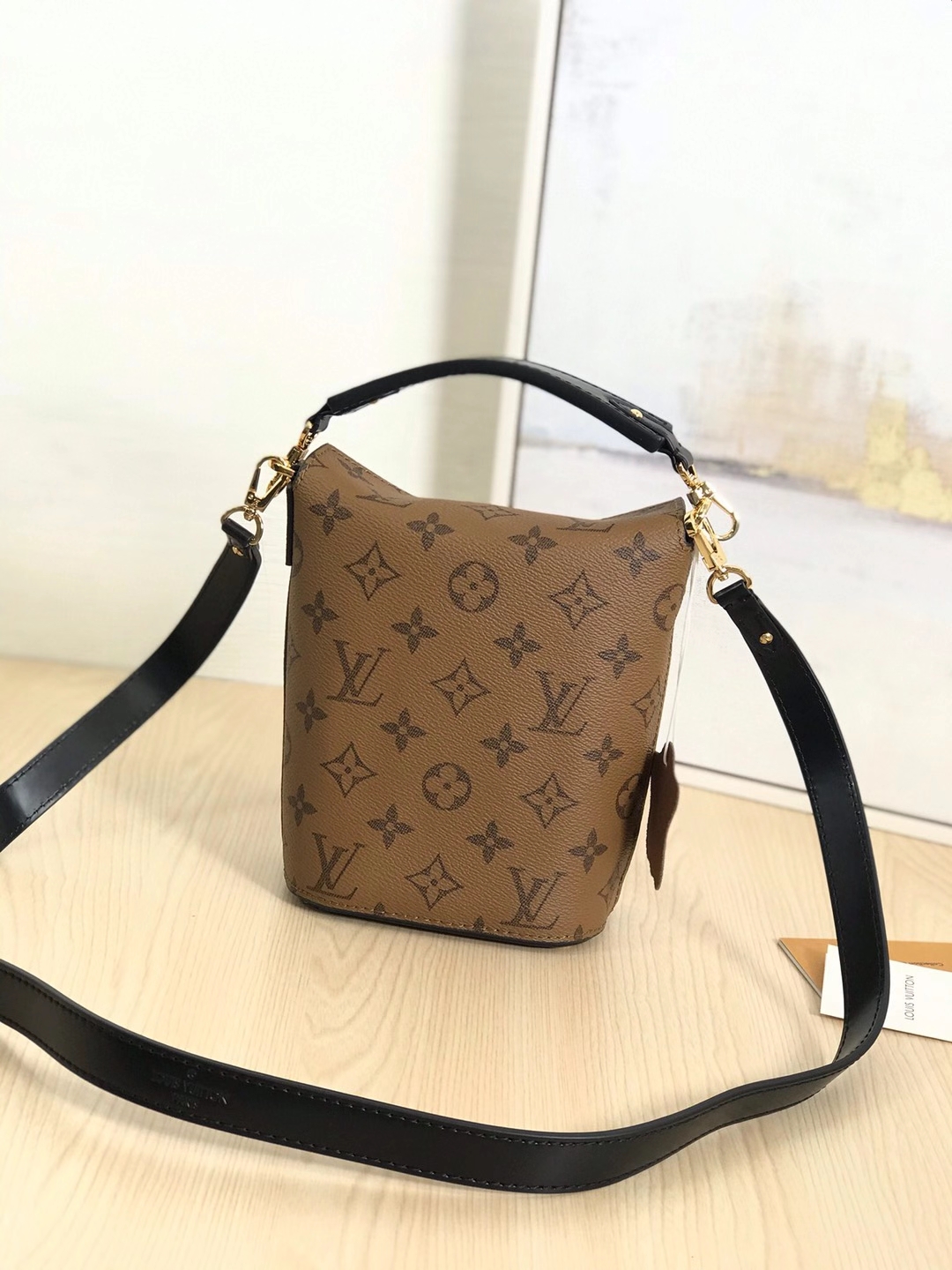 Box handbag old flower spell yellow flower trumpet 15cm