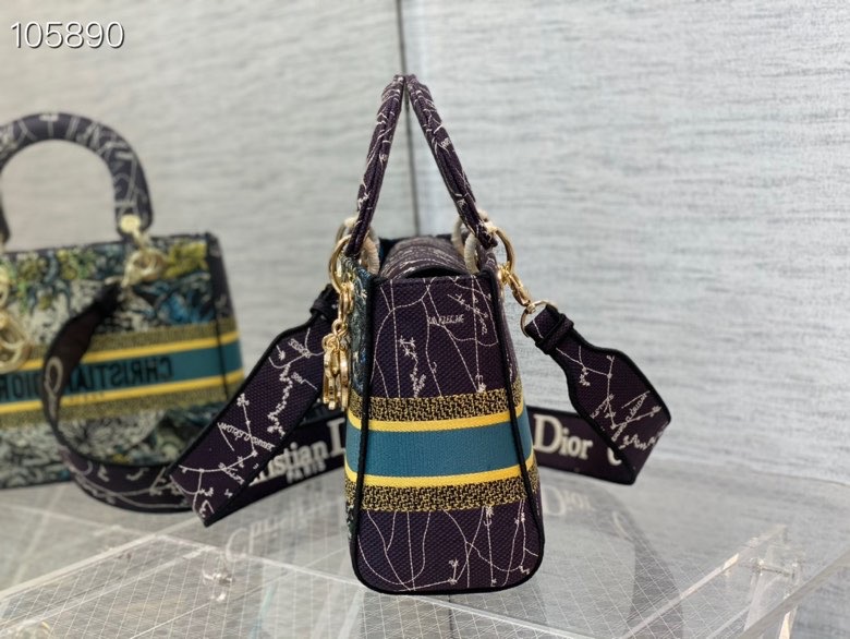 D10r medium lady d-lite bag embroidery m0565 24 cm 01