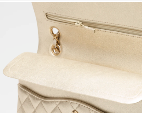 Ch**el flap bag golden & golden chain 25cm