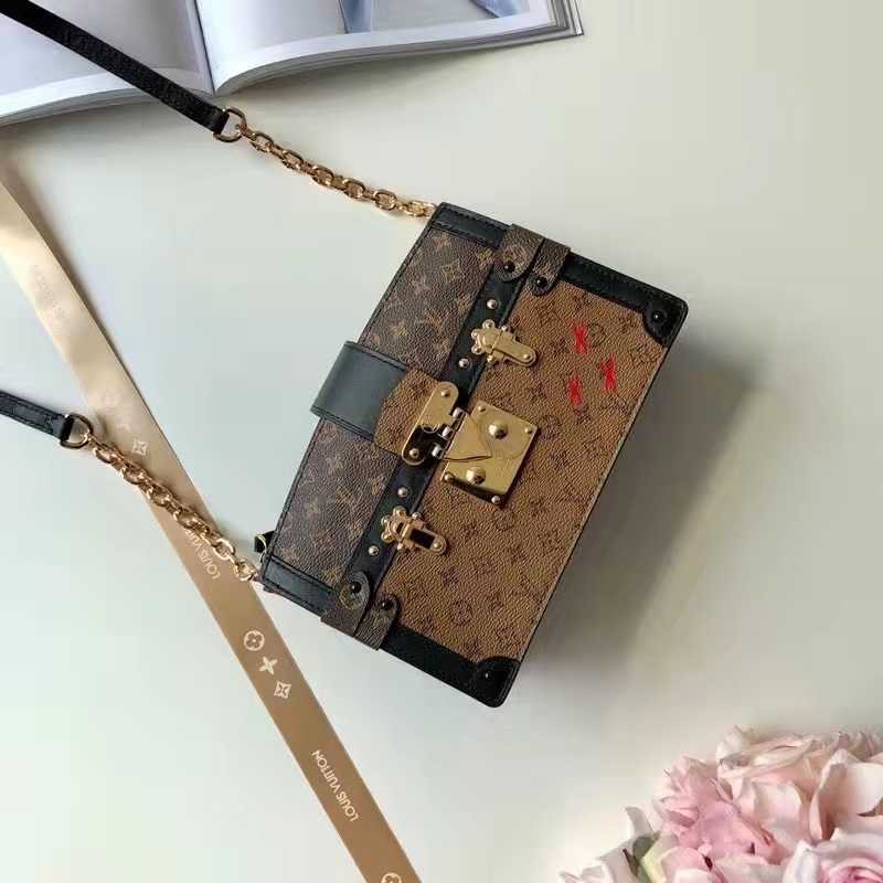 LV Trunk Clutch Monogram in Brown M43596 20cm