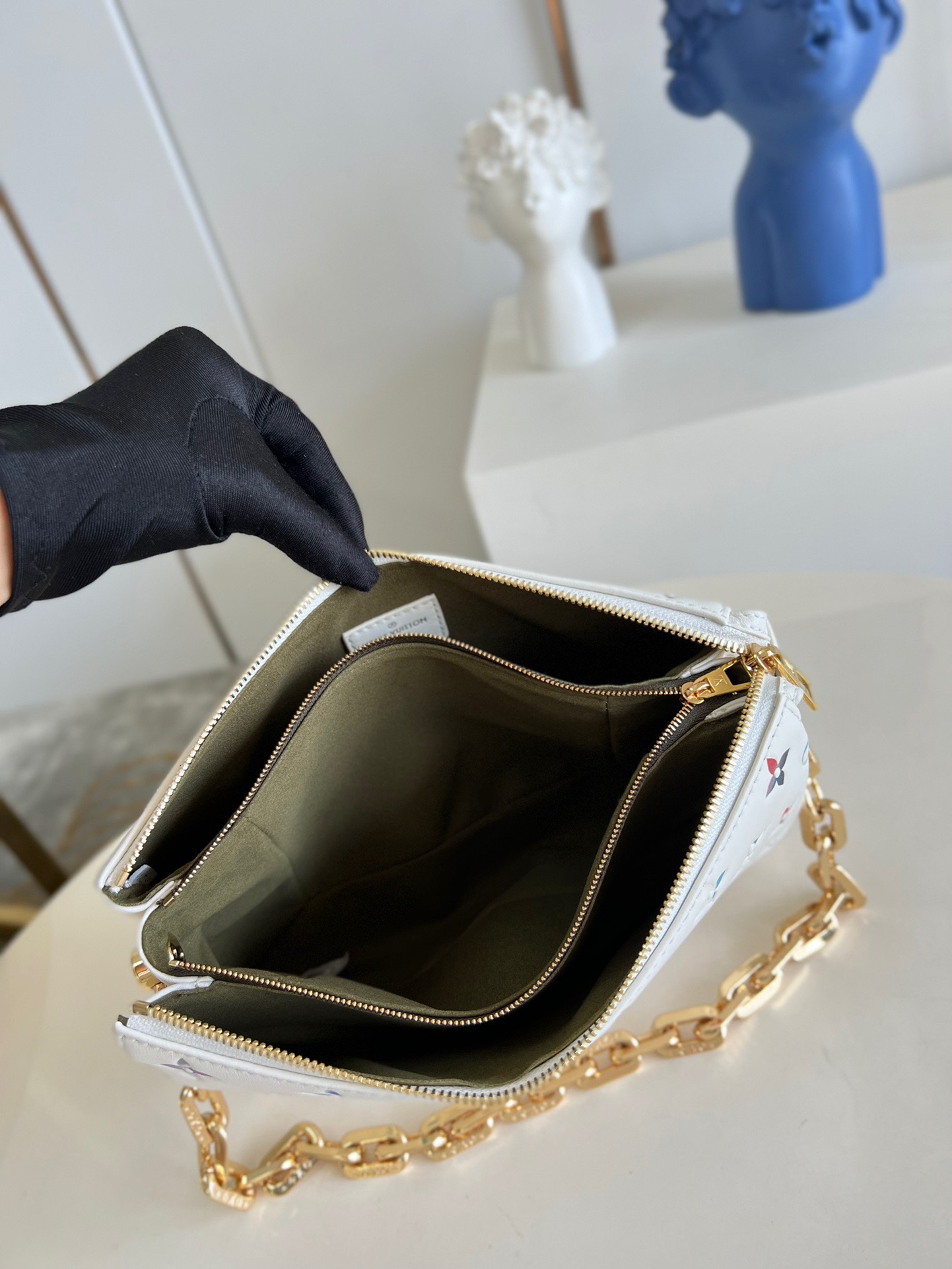 LV Coussin PM M57790 white 26cm