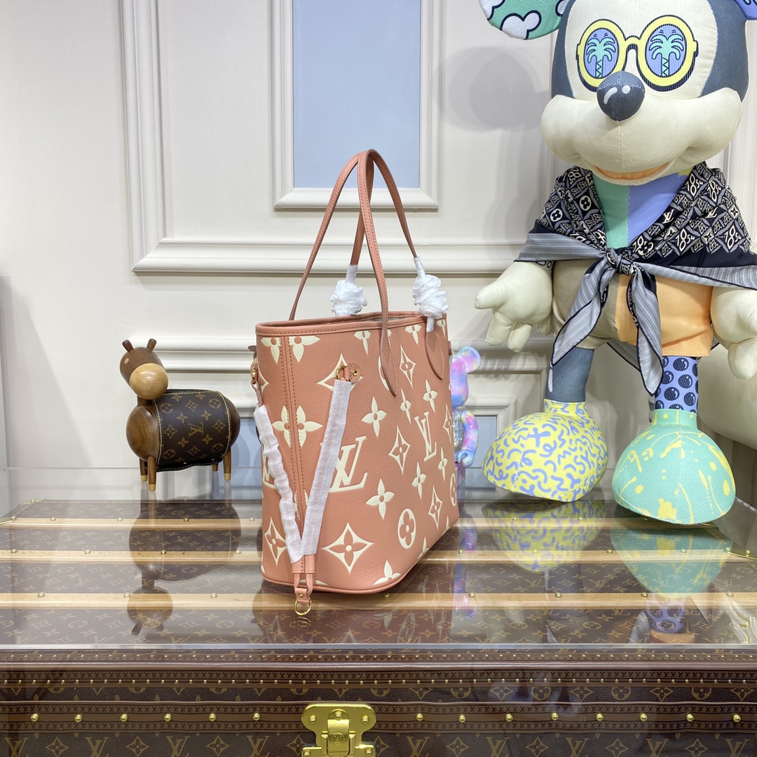 LV Neverfull MM Rose Trianon Leather M58907 - 31 x 28 x 14 cm