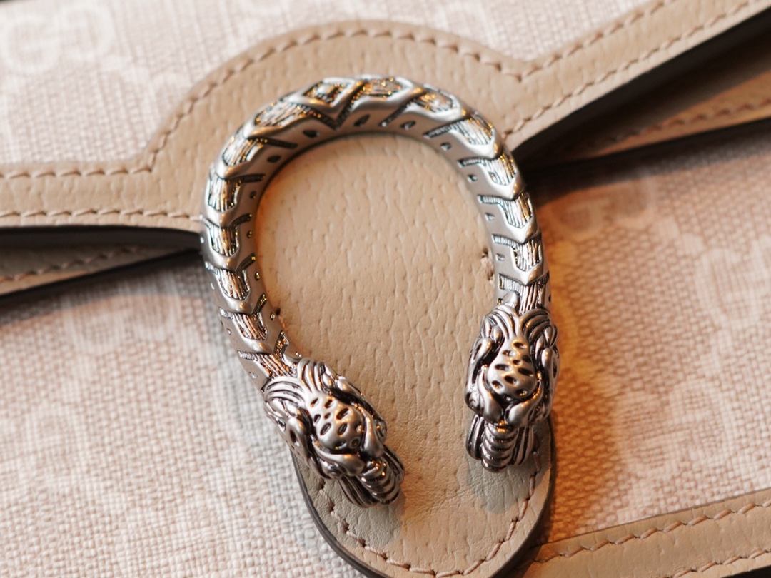 gvc*1 dionysus S*per mini leather bag beige and white 476432 - 16.5x10x4cm