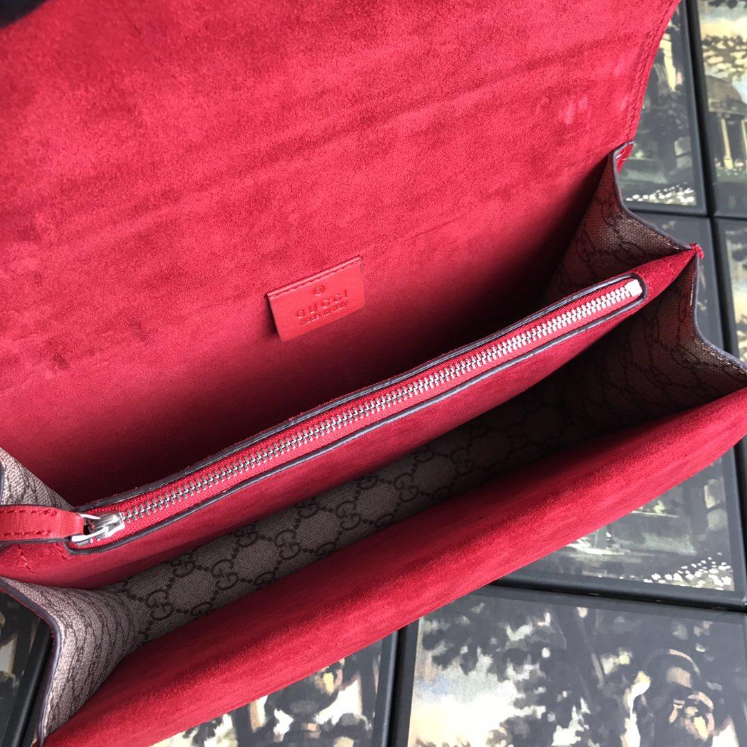 Gvc*1 small dionysus shoulder bag with large brown and red 400249 - 28x17x9cm