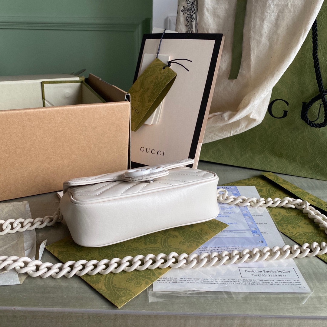 GG Marmont belt bag White 699757 - 16.5 x 10 x 4.5cm