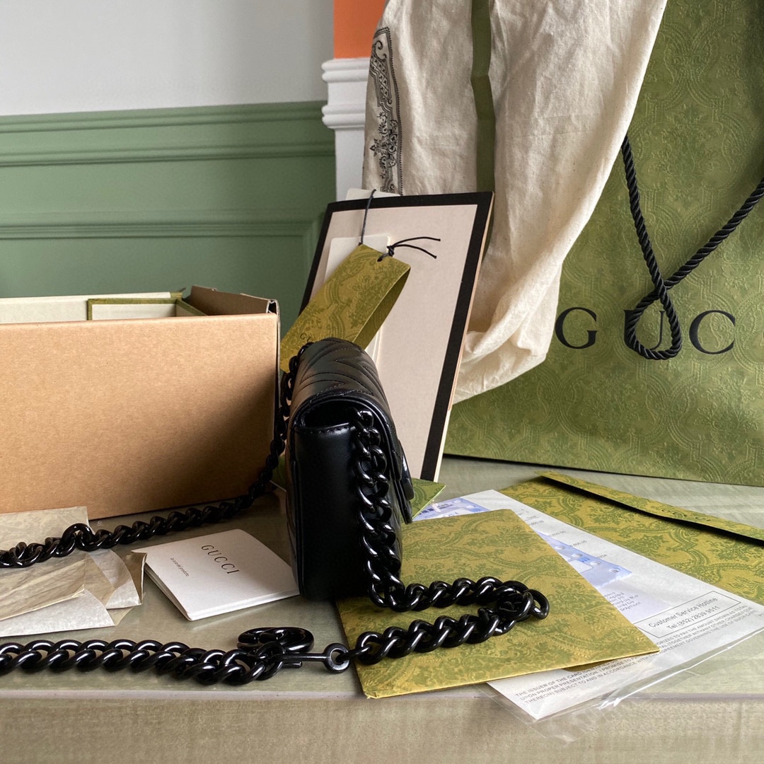 GG Marmont belt bag Black 699757 - 16.5 x 10 x 4.5cm