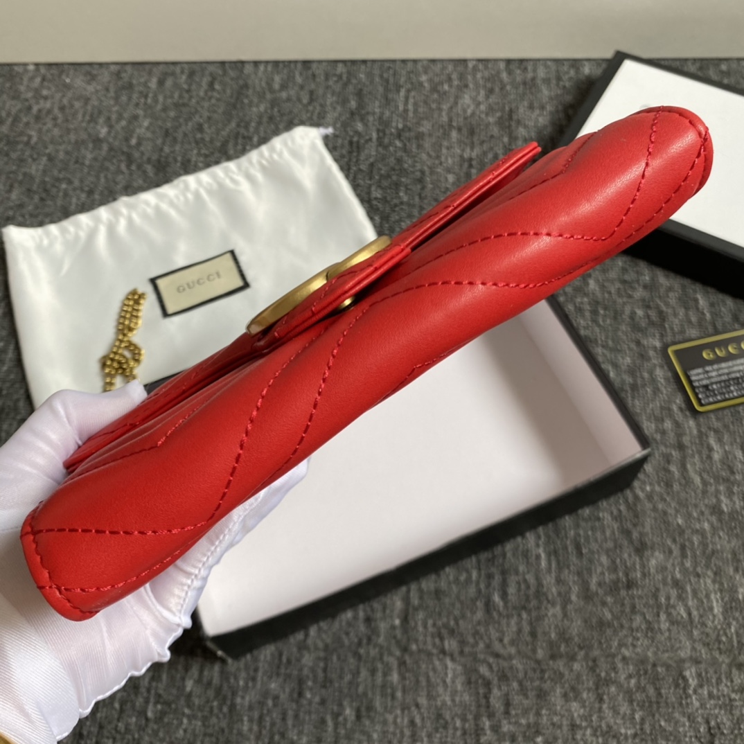 GG Marmont matelassé mini bag Red 474575 – 20cm x 13cm x 6cm