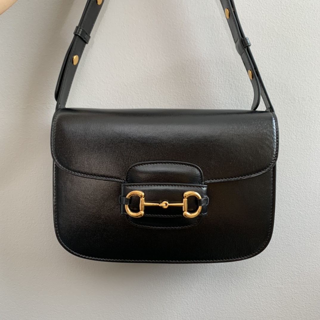 Gvc*1 horsebit 1955 shoulder bag black 602204 - 25x18x8cm