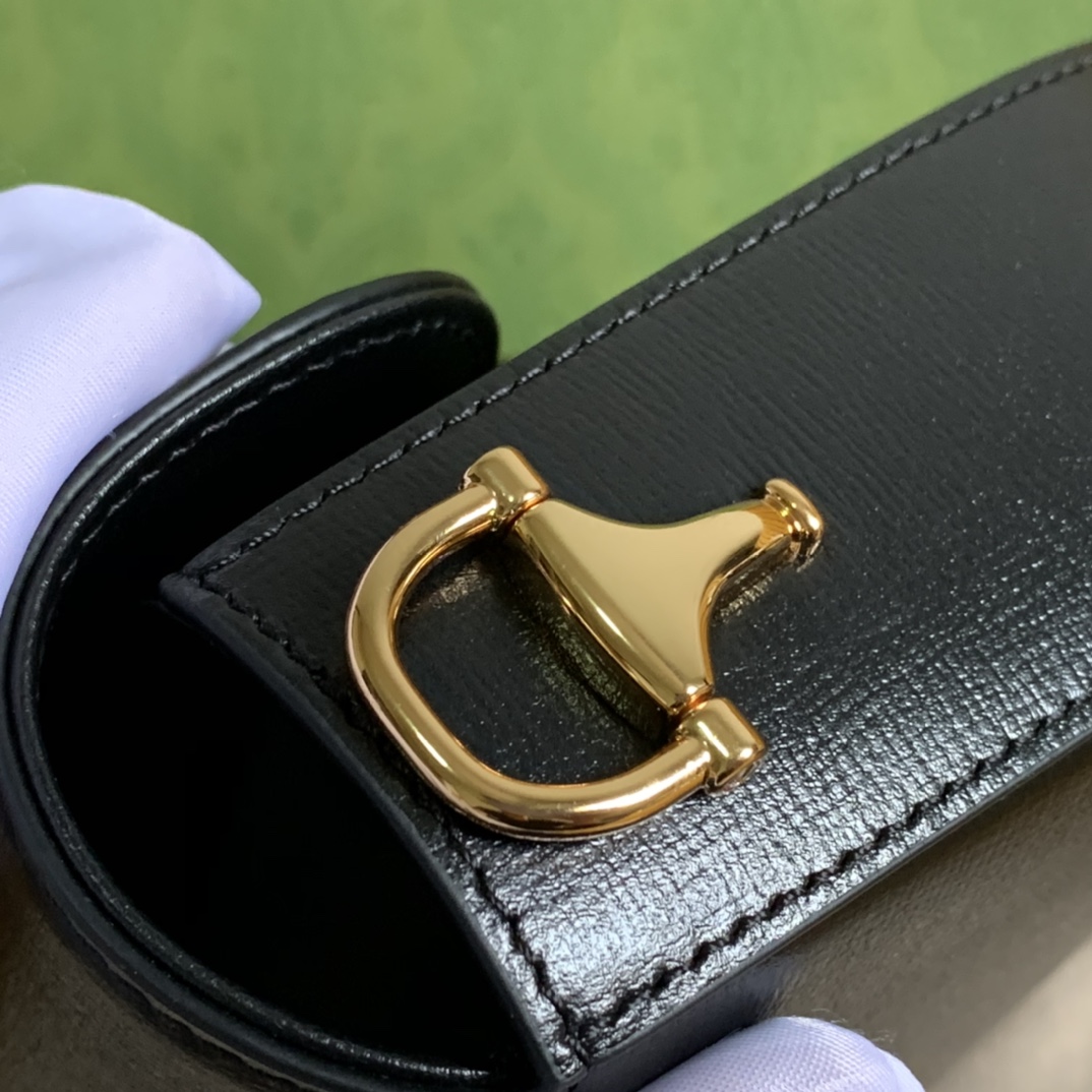 Gvc*1 horsebit 1955 mini bag black 658574 - 20.5x14.5x5cm