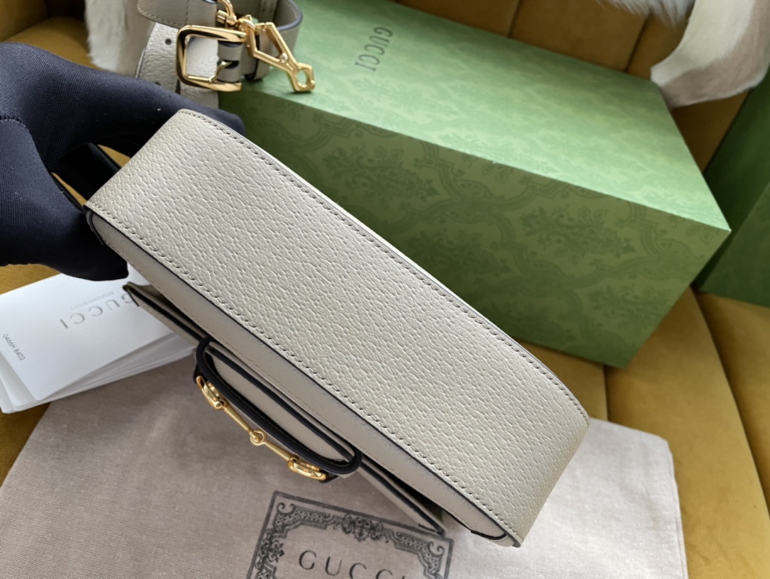 Gvc*1 horsebit 1955 mini bag light beige gg svp*me canvas 658574 - 20.5x14.5x5cm