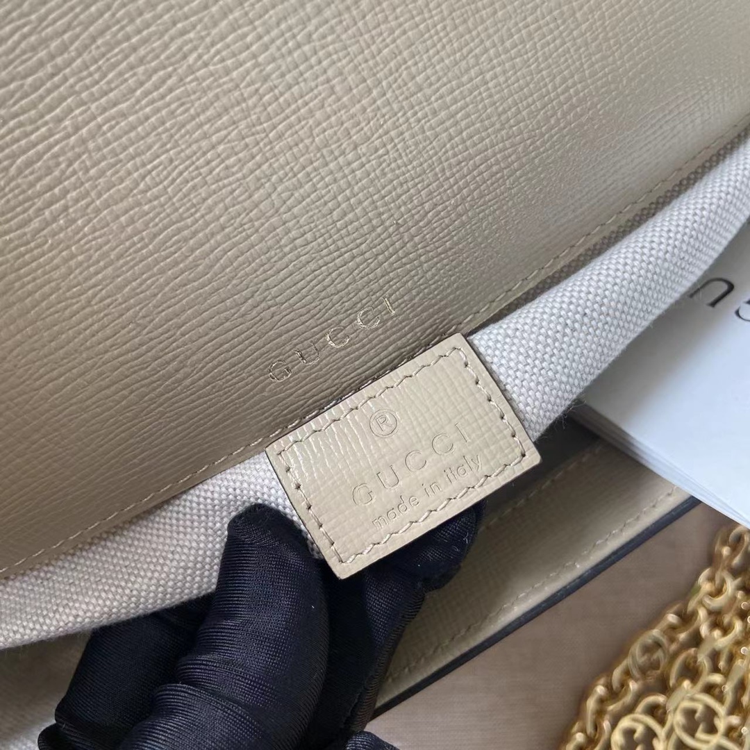 Gvc*1 horsebit 1955 small light beige gg svp*me canvas 735178 - 24×13×6 cm