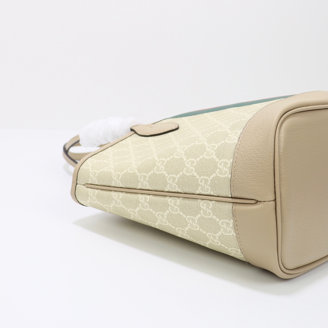 Gvc*1 ophidia small tote bag oatmeal leather  726762 - 25 x 22 x 12cm