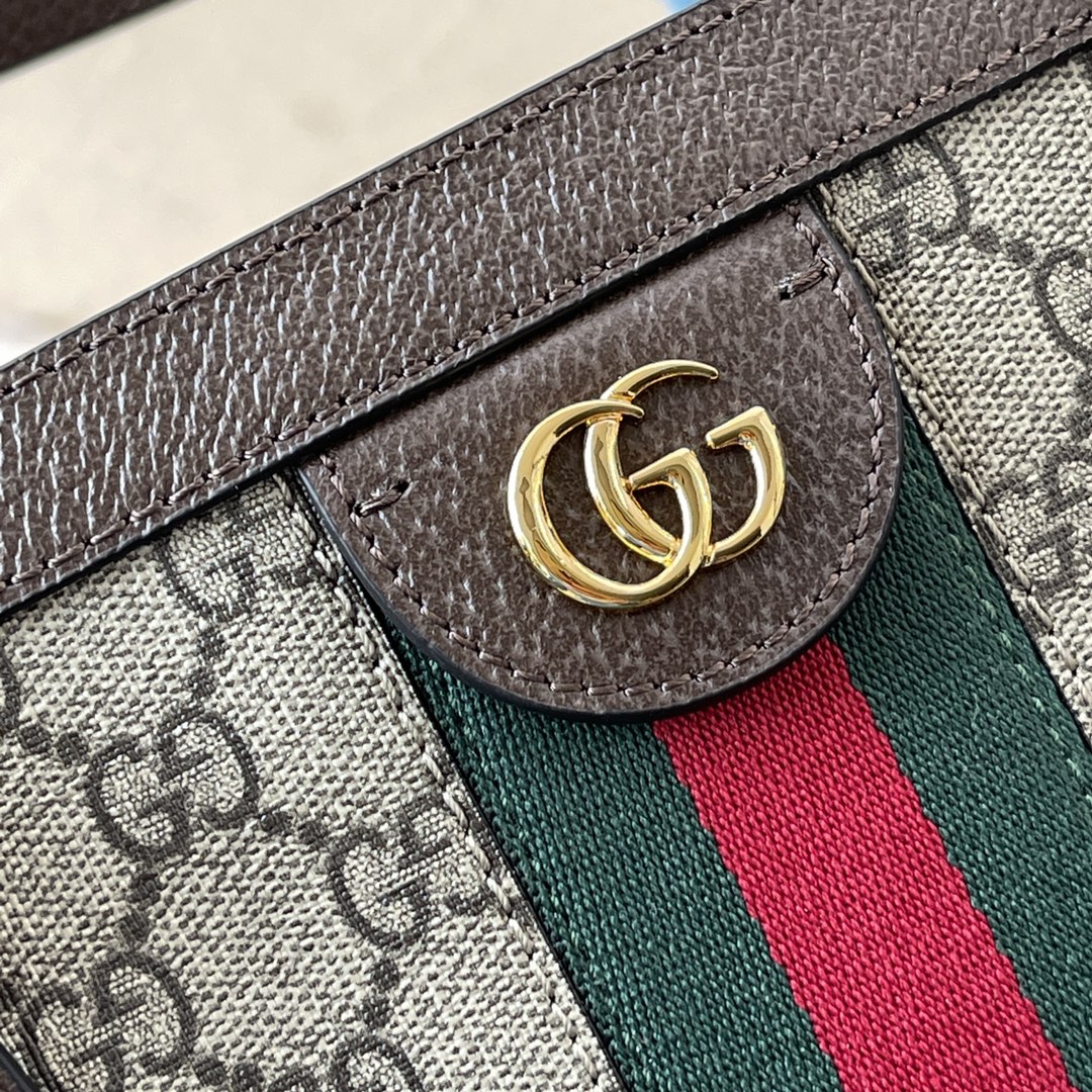 Gvc*1 ophidia gg medium tote brown leather   739730  - 38 x 28 x 14cm