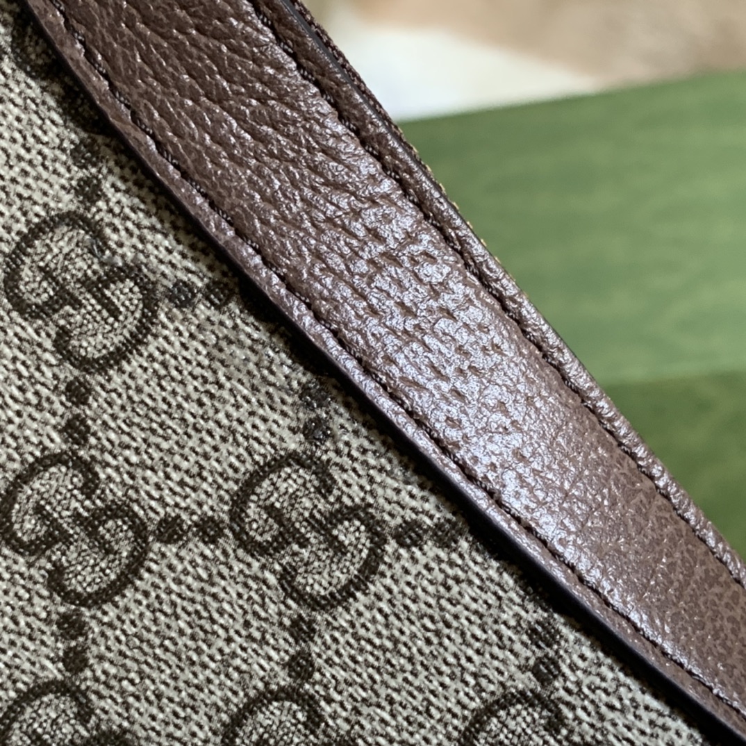 Gvc*1 ophidia gg mini bag brown leather 658551  - 20x 15x5cm