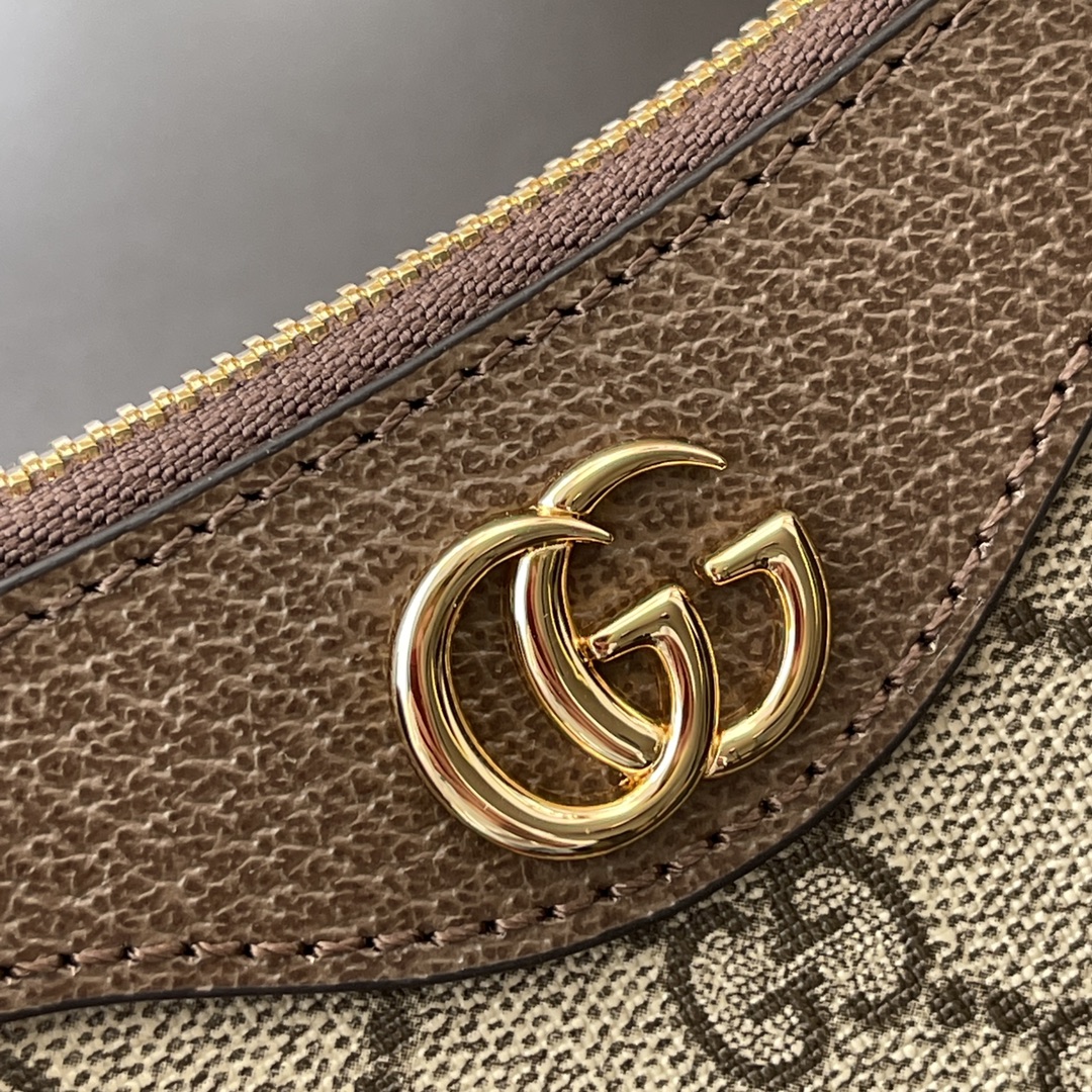 Gvc*1 ophidia small handbag brown leather 735132  - 25 x 15.5 x 6cm