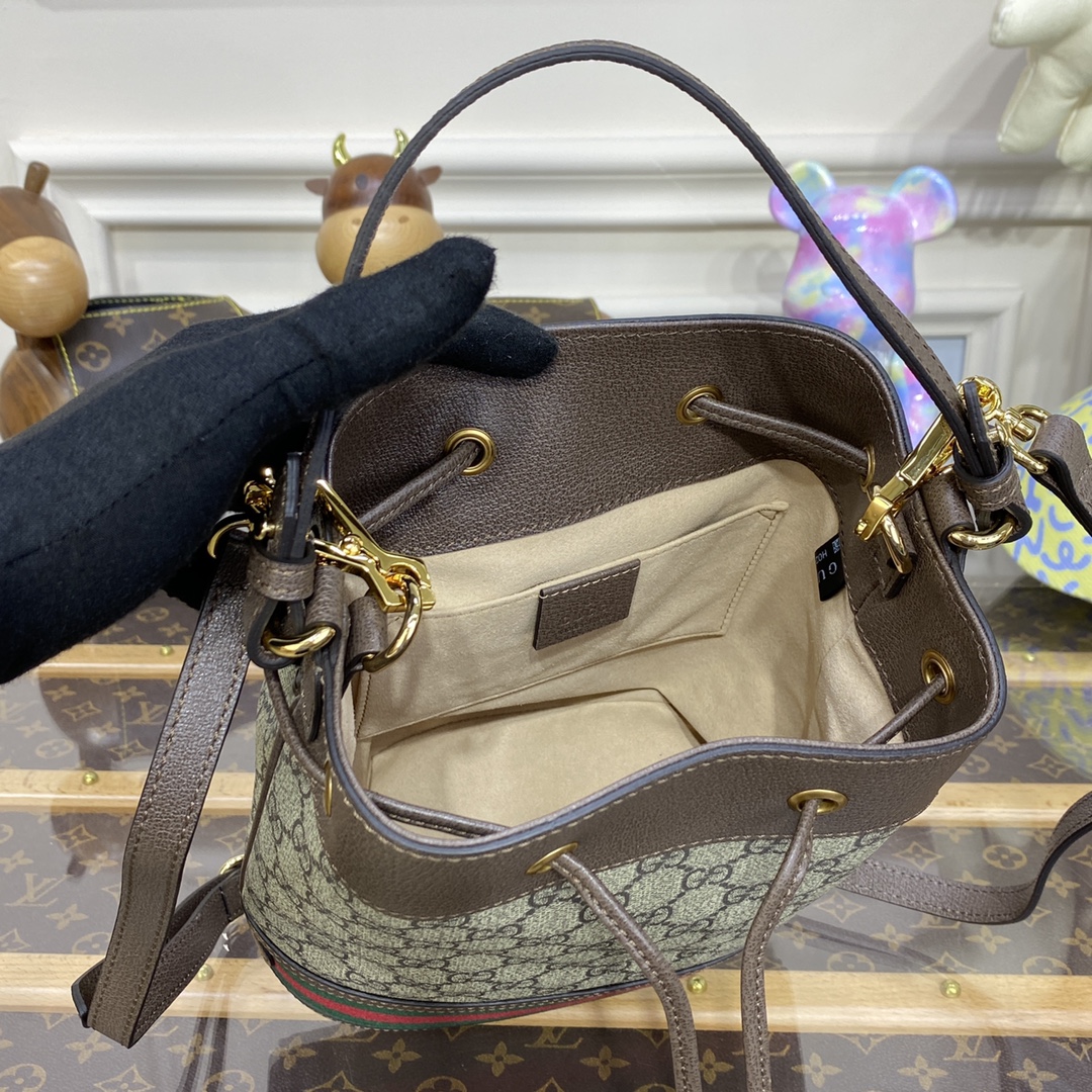 Gvc*1 ophidia medium tote bag brown leather 739730 - 38.5cm x 28.5cm x 15cm